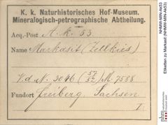 Etiketten zu Markasit (NHMW-MIN-Ak53)